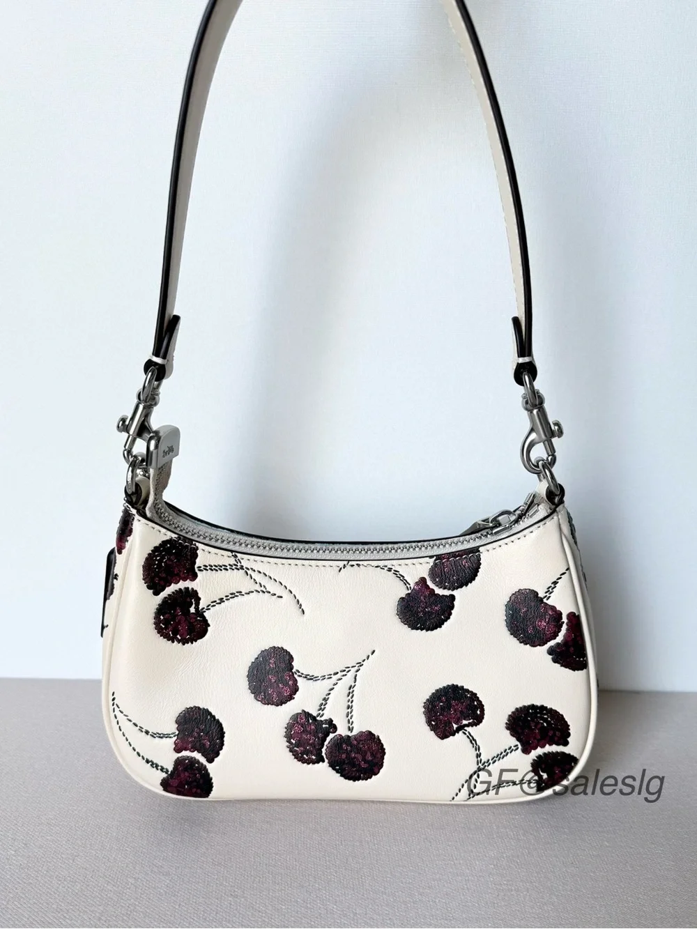 Coach Mini Teri Crossbody & Shoulder Bag Red Cherry Print Silver/chalk CCZ23 NWT
